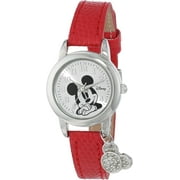 Women's MK1042 Mickey Mouse Watch with Red Leather Band