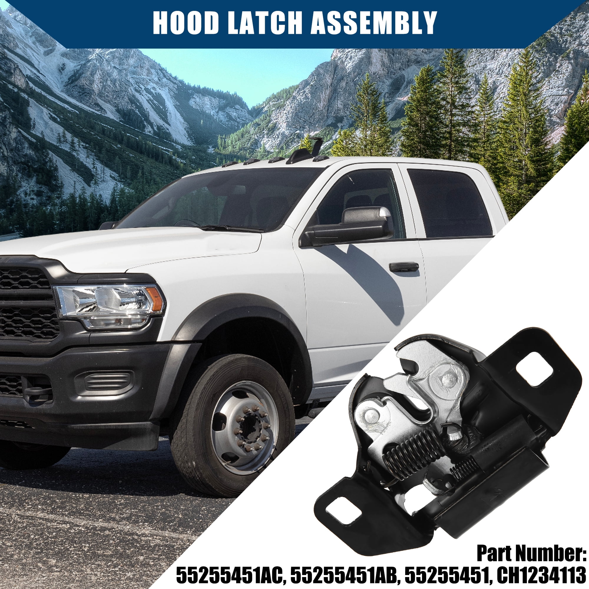 Unique Bargains Hood Latch Lock for Dodge for Ram 1500 2002-2008 for Chrysler PT Cruiser