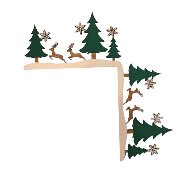 Decoración navideña para marco de puerta, letrero para esquina de puerta, , adorno navideño para puerta de dormitorio, ventana, Estilo B