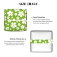 thumbnail image 5 of Yiaed Green White Flowers Print Tissue Box Cover, PU Leather Decorative Organizer for Tabletop, Bathroom, Car, Office Creative Decorative, 5 of 7