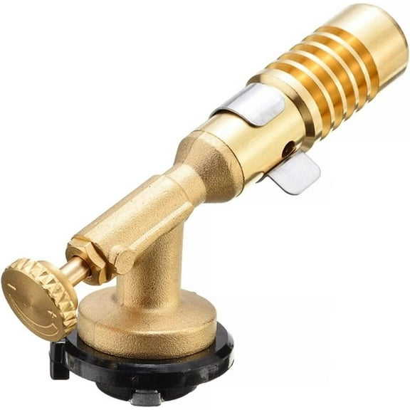 Gamvdout Brass Gas Torch Flame Gun Blowtorch Copper Flame Brazing Welding Torch Heating Plumbing Propane for Camping BBQ Spray Gun tig welding accessories