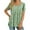 Green, variant on Fashion Clothing for Women Casual Floral Print Round Neck Pleated Top Basic Workout Clothes Spring Fashion Outfits