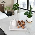 thumbnail image 2 of Radicaln White Marble Square Serving Tray – 10 Inch Decorative Tray for Bathroom Vanity, Kitchen Counter, Coffee Table & Modern Home Décor, 2 of 6
