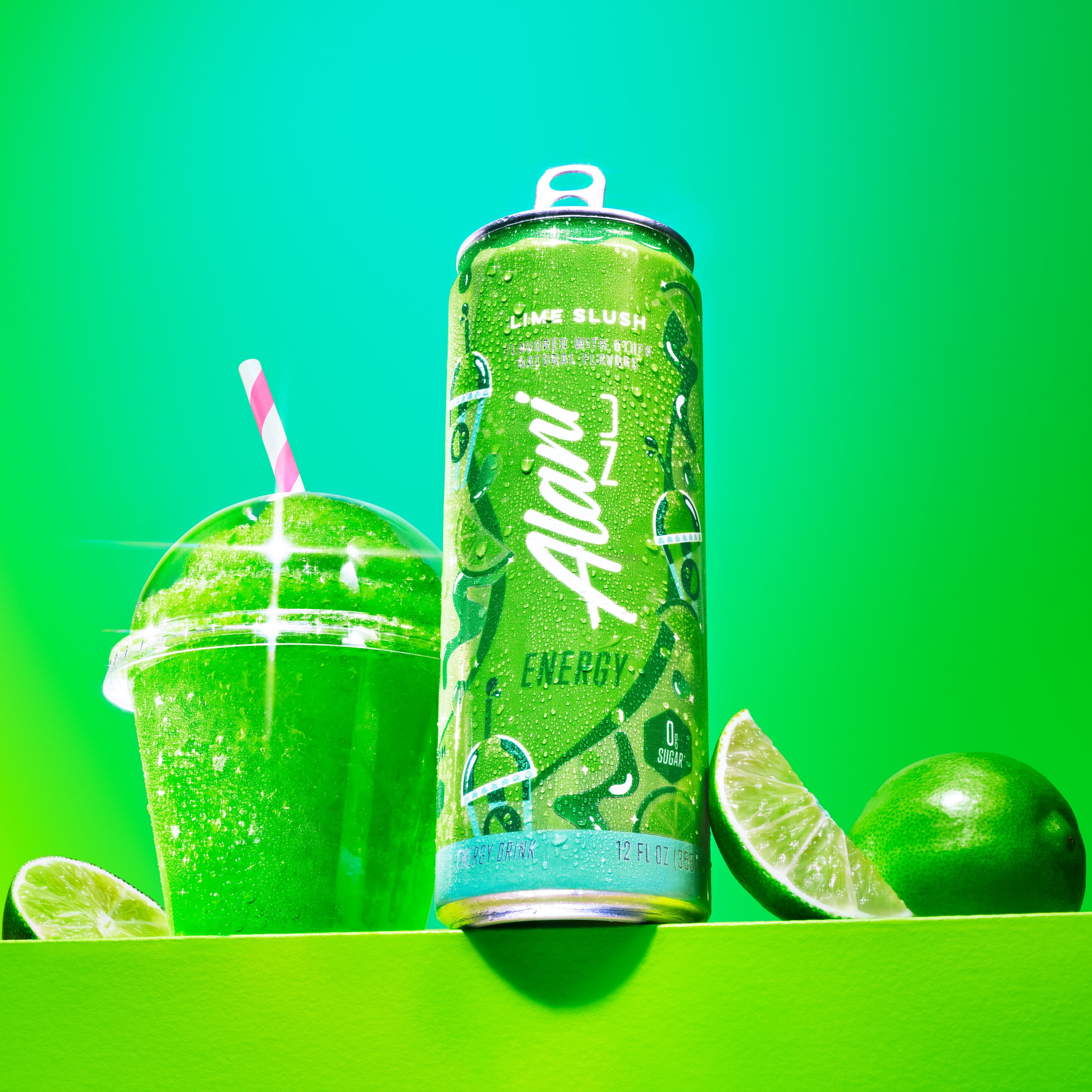 Alani Nu, Lime Slush, 12 fl oz, Single Can