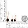 thumbnail image 3 of Gem Stone King 7.00 Ct Black Onyx 18K Rose Gold Plated Silver Pendant and Earrings Jewelry Set, 3 of 3