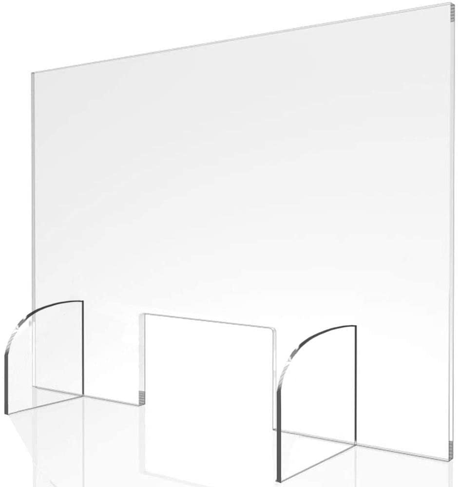 16W x 30H Acrylic Plexiglass Sneeze Guard Barrier and Shield for Counters VARWANEO 