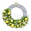 Artificial Easter Wreath Spring Hanging Garland for Festival Front Door Wall Decor