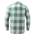 thumbnail image 2 of Camisas Deportivas Hombre Moda para hombre Casual Impresión digital 3D Primavera y otoño Moda De Rong Solapa Camisa de manga larga Cárdigan (Mint Green, XL), 2 of 5
