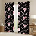 thumbnail image 2 of Manfei Kawaii Pink Bow Knot Curtains Pack of 2 (42x84 Each) for Girls, Dreamy Bowtie Curtains Blackout, Watercolor Bowknot Ribbon Bedroom Curtains, Lightweight Bedroom Decor, 2 of 6