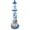 Blue, variant on Puzzled COTA Global Light Blue Stripes Lighthouse Decor - Handmade and Crafted Wooden Lighthouse Decoration with Fish, Decorative Beach Style Tabletop Centerpiece – 6 Inches