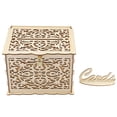 thumbnail image 4 of Vintage Style Wooden Wedding Card Box With Lock Rustic Decor, Impressive Craftsmanship, Durable, 4 of 8