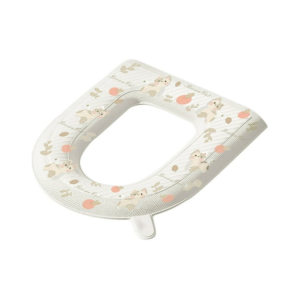 RKSTN Bathroom Soft Thicker Seat Cover, Warmer Cloth Toilet Seat Stretchable Washable Covers Pads