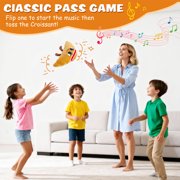 Croissant Hot Potato Game for Kids, Interactive Flip and Pass Party Game with 3 Play Modes, 50+ Funny Sounds and Sayings, Indoor and Outdoor Family Game, Birthday Gift for Boys and Girls Ages 3-8