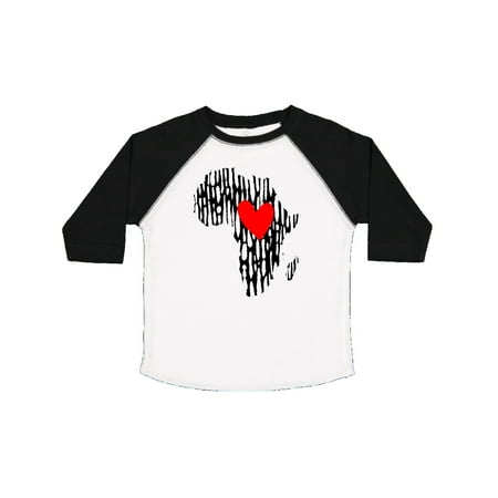 

Inktastic Black History Month Ink Print African Heart Gift Toddler Boy or Toddler Girl T-Shirt