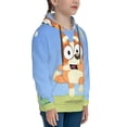 thumbnail image 3 of Lsque Bluey Patten Youth Hoodie Sweatshirt Pullover with Kangaroo Pocket Boys and Girls Hoodie Warm Hoodie for Kids, 3 of 8