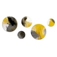 thumbnail image 2 of Designart "Mustard Yellow And Vivid Gray II" Abstract Painting Metal Wall Art Set of 5 Piece, 2 of 5
