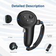 thumbnail image 2 of MARVA Design Controller Grips Cover Compatible with Meta/Oculus Quest 3 Accessories, Silicone Grip Protector Adjustable Knuckle Straps (Black/Grey) (Black) Negro -, 2 of 7
