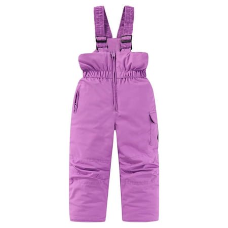 YDLCAFD Girls Snow Bib Children's Ski Pants Boys And Girls Winter Outdoor Warm Thickened Snowboard Double Board Children's Ski Pants