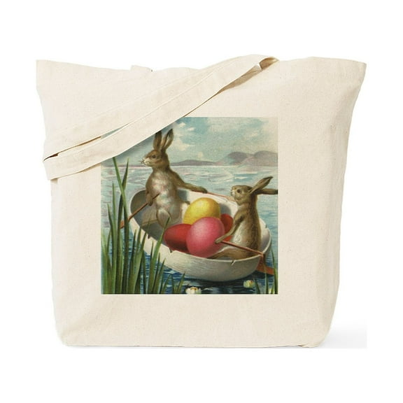 CafePress - Vintage Easter Bunnies Tote Bag - Unisex Canvas Tote Bag, Beige, 1-Piece