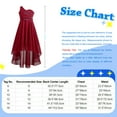 thumbnail image 7 of HULIJA Teens Big Girl's Junior Bridesmaid Dresses High Low One Shoulder Special Occasion Dresses Burgundy 16, 7 of 7