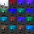 thumbnail image 4 of FSLiving H Type Gimbaled Track Lighting, Ceiling Spotlighting Remote Control, Color Changing RGBW A19 Smart Bulb Mini Lights H Track Mounted for Kitchen Sloped Ceiling,Disco Ball, Macaron Blue, 4 of 9