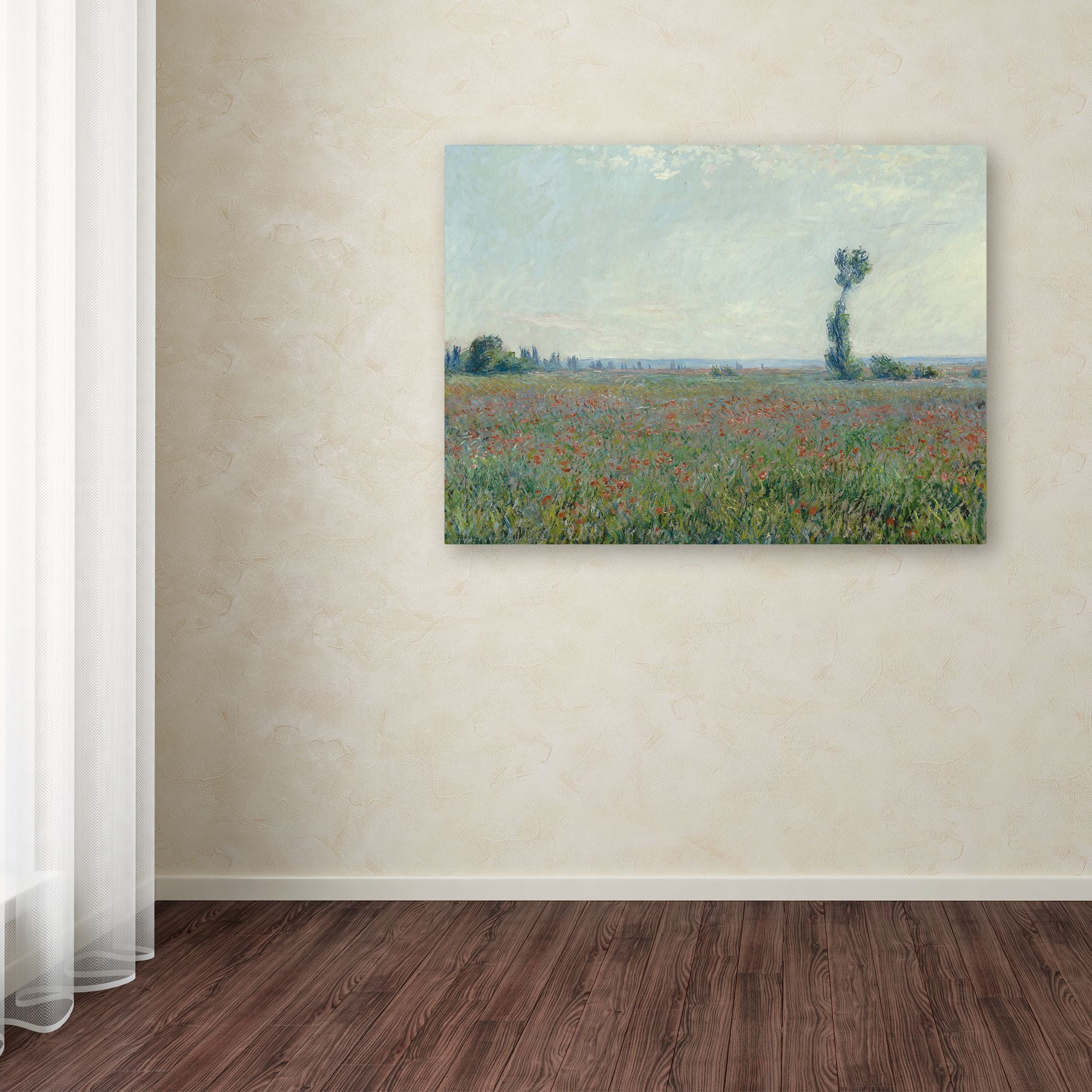 Monet 'Poppy Field' Canvas Art