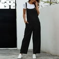 thumbnail image 6 of SDNall Jumpsuits for Women Casual Fashion Retro Overalls Rompers Cotton Suspender Solid Jumpsuit Pants Womens Romper Sizes:S-2XL, 6 of 9
