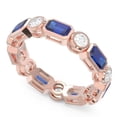 thumbnail image 2 of 5.00 Ct Fashionable Natural Diamond Blue Sapphire Gemstone Eternity Bands for Engagement Solid 18K Rose Gold Size 8 by Diamond-Capitals, 2 of 8