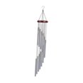 thumbnail image 2 of Campana de viento de resonancia profunda con tubos de aluminio engrosados, campana de viento grande para exteriores plata, 2 of 8