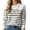 White, variant on Womens Oversized Striped Sweatshirt Casual Long Sleeve Crewneck Shirt Fshion Clothes (Beige S)