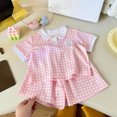 thumbnail image 2 of Girls' 2-Piece Summer Outfit 6-12 Months 12-24 Months 2t 3t 4t 5t 6t 7t Children Short Sleeve Graphic T-Shirt And Cargo Shorts Set 18-24 Months, 2 of 9