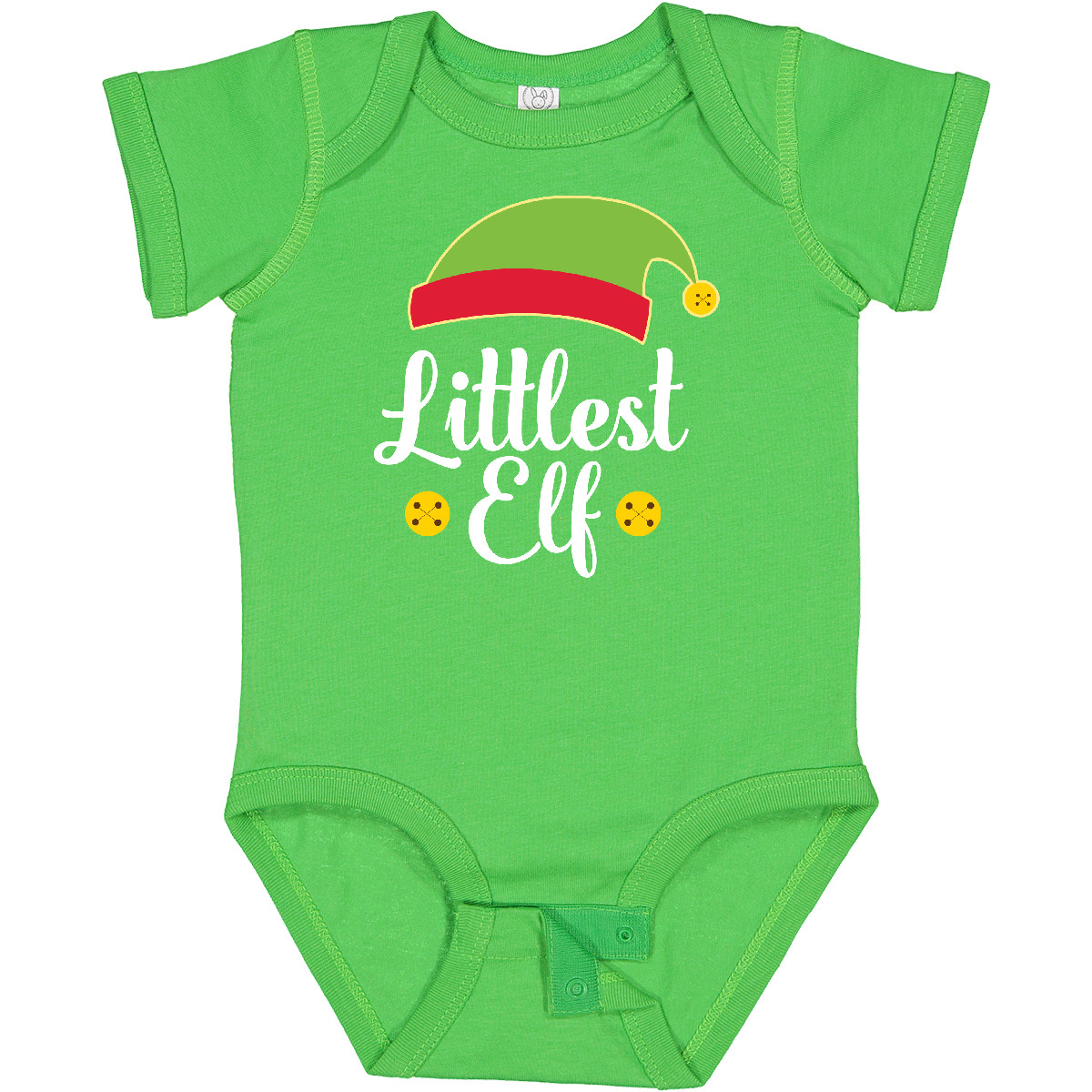 Inktastic Christmas Littlest Elf Holiday Boys or Girls Baby Bodysuit