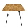 thumbnail image 3 of 74 Inch Dining Table, Black Natural, Wood, Rectangular, Mid Century Kitchen Cafe Bistro Hospitality Restaurant, Modern Contemporary HB35897, 3 of 13