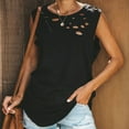 thumbnail image 4 of Mittory Womens Summer Tank Tops Ripped Cut Out Tees Casual Sleeveless T Shirts, 4 of 7