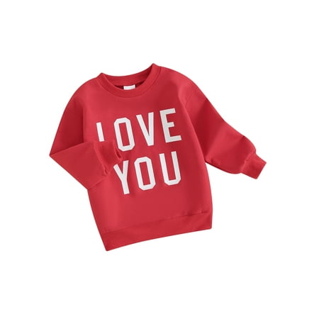 

Luethbiezx Long-Sleeved Sweatshirt for Boys and Girls on Valentine s Day