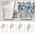 thumbnail image 5 of Blue Eucalyptus Coastal Swag Curtains for Kitchen/Bedroom/Living Room, Beach Starfish Shell Nautical Vintage Scalloped Curtains 63 Inch Long, Window Swag Topper Curtains Valances 2 Panels Set 36"x63", 5 of 8