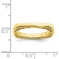 thumbnail image 4 of Solid Sterling Silver Stackable Expressions Polished Gold-plated Square Ring - Ring Size 5.0-3.3gm, 4 of 7