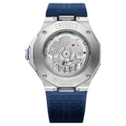Baume & Mercier Riviera Automatic Blue Dial Rubber Strap Mens Watch 10716
