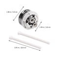 thumbnail image 3 of 114mm Silver Dual Flush Toilet Water Tank Push Buttons Rods Round Button Switch, 3 of 8