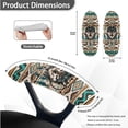 thumbnail image 6 of SCRAWLGOD Wolf Dreamcatcher American Tribal Stretch Computer Chair Cover with Arm Rest Slipcovers Dustproof Swivel Chair Covers Non-Slip Breathable Gaming Chair Protector, 3 Pcs Set, S, 6 of 7