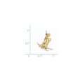 thumbnail image 2 of 14k Yellow Gold Moveable Snow Skier Charm - 1.7 Grams - Measures 21.1x15.9mm, 2 of 2