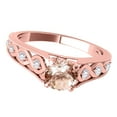 thumbnail image 3 of Aonejewelry 1 Ct. Halo Unique Design Morganite and Diamond Engagement Ring Crafted In 14k Solid Rose Gold, 3 of 4