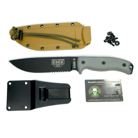 ESEE 6 1/2 in Drop Point Blade Tactical Knife with Sheath