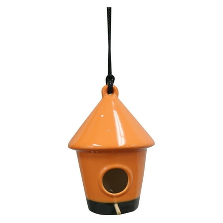 10" Hanging Birdhouse, Orange