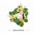 thumbnail image 2 of Mrzvby Easter Wreath Decoration,Easter Party Simulation Flower Desktop Decoration Candlestick Candle Wreath Arrangement Flower Wreath Easter Egg Ring, 2 of 7