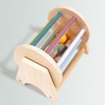 thumbnail image 4 of Wooden Rattle Rolling Drum Cylinder Rolling Drum Wooden Roller  Ball Cylinder Rolling Drum Wooden Rattle Rolling Drum Logic Thinking Hand Eye Coordination Safe Wood Durable, 4 of 8