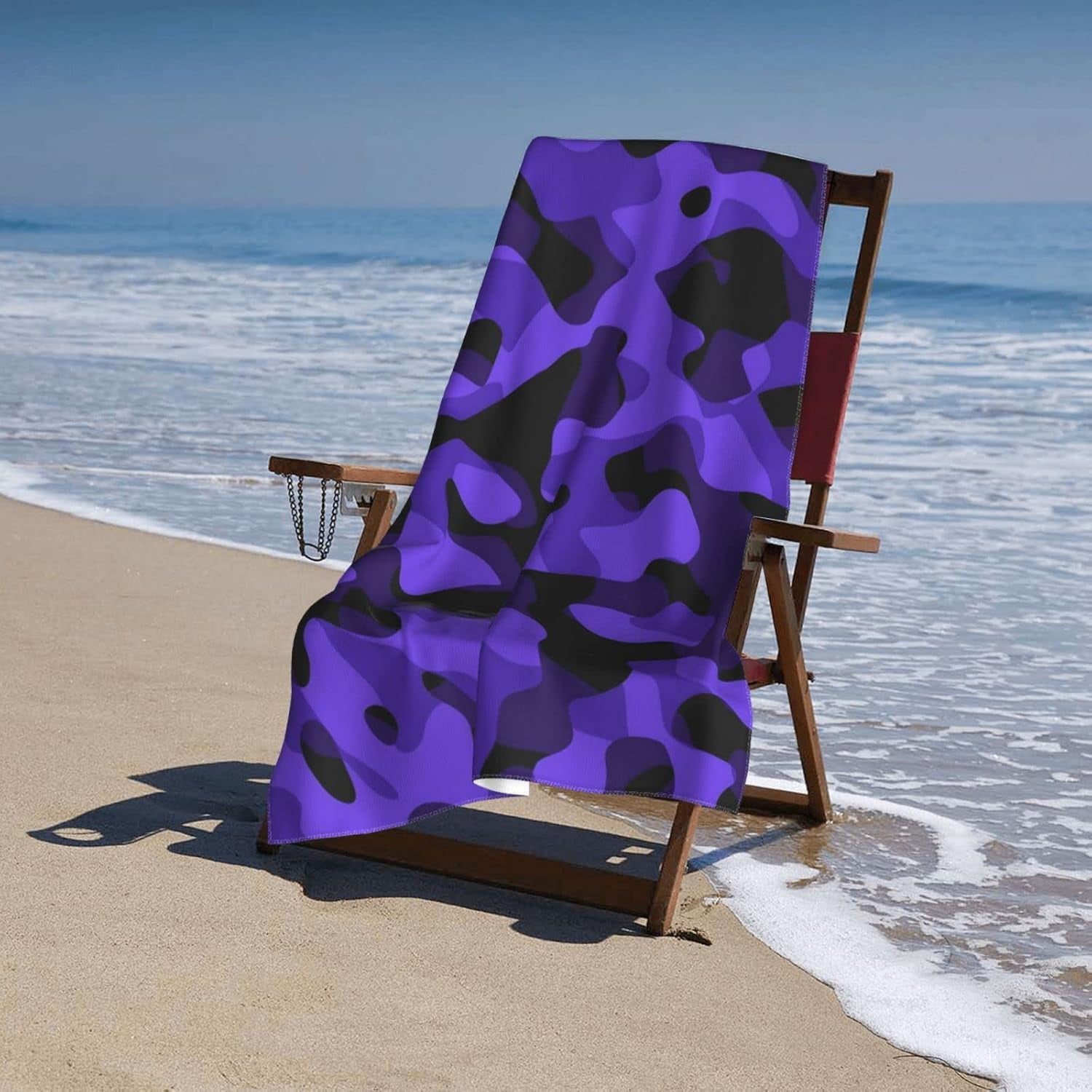 Pretty Black and White Butterflies Pattern Beach Towels Oversized Soft High Absorbent Quick Dry Bath Towels Pool Towels Travel Beach Towels for Kids Adults