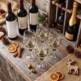 thumbnail image 5 of Hand-Painted Christmas Wine Glasses – Crystal Goblets with Tree Snowflake Design for Holiday, 5 of 6