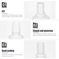 thumbnail image 4 of FELTECHELECTR 6 botellas planas portátiles de plástico para enjuague bucal, botella de líquido para limpieza bucal., 4 of 7