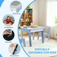 thumbnail image 5 of TLSUNNY Kids Table and 2 Chairs Set with Storage, Toddler Activity Table Set, Blackboard, Whiteboard & Building Blocks Tabletop, for Kids Ages 3+, 5 of 10